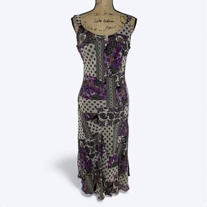 Essentials Milano Dress Sz 10 Patchwork Mixed Paisley Print Fariy Boho Indie Y2K
